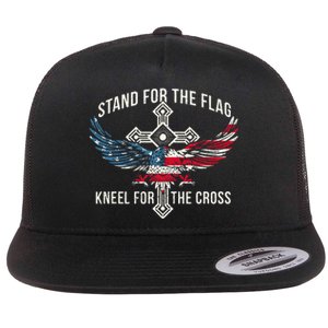 Stand For The Flag Usa American Flag Flat Bill Trucker Hat