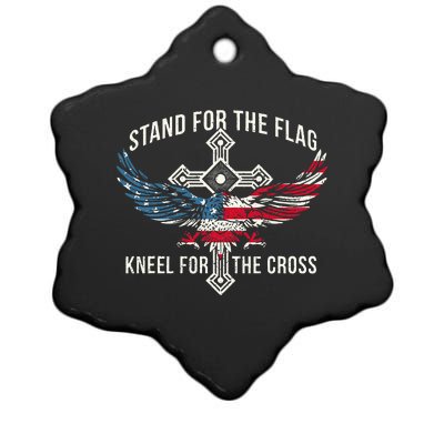 Stand For The Flag Usa American Flag Ceramic Star Ornament