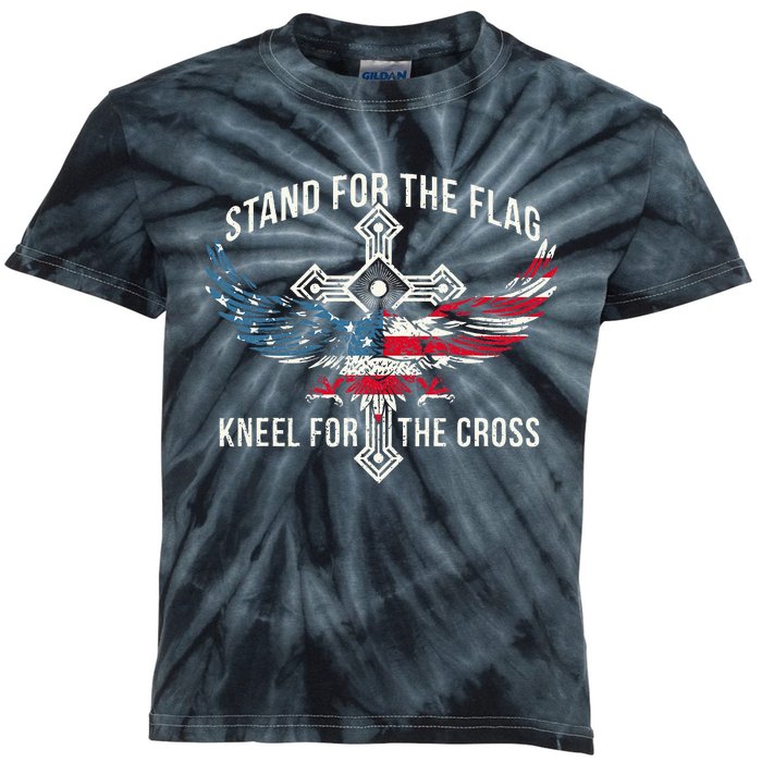 Stand For The Flag Usa American Flag Kids Tie-Dye T-Shirt