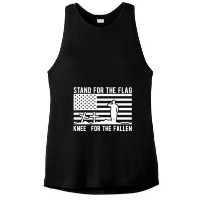 Stand For The Flag Kneel For The Fallen For Memorial Day Gift Ladies PosiCharge Tri-Blend Wicking Tank