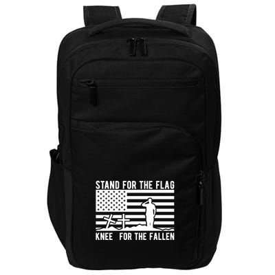 Stand For The Flag Kneel For The Fallen For Memorial Day Gift Impact Tech Backpack