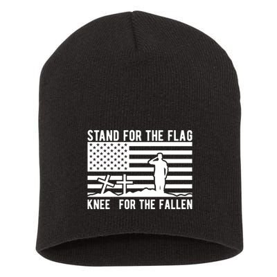 Stand For The Flag Kneel For The Fallen For Memorial Day Gift Short Acrylic Beanie