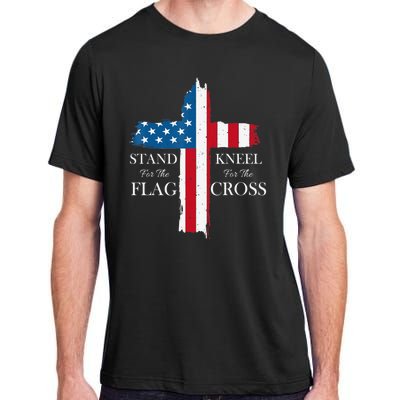 Stand For The Flag Kneel For The Cross Adult ChromaSoft Performance T-Shirt