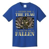 Stand For The Flag Kneel For The Fallen Honor Armed Forces Meaningful Gift Kids T-Shirt