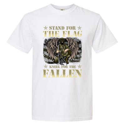 Stand For The Flag Kneel For The Fallen Honor Armed Forces Meaningful Gift Garment-Dyed Heavyweight T-Shirt