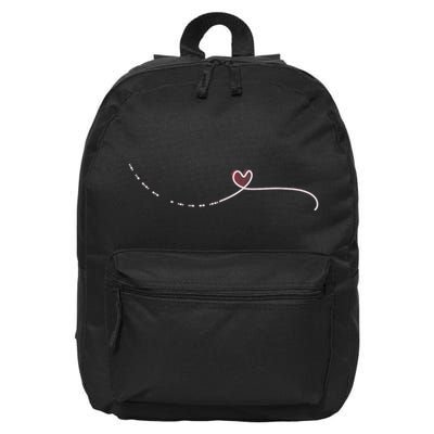Subtle Fk Trump Morse Code Heart Antimaga Feminist Rights 16 in Basic Backpack