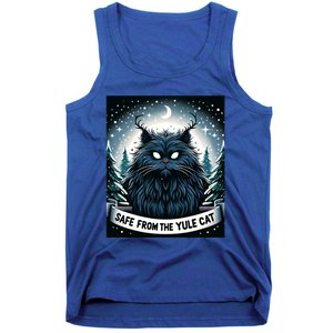 Safe From The Yule Cat Christmas Icelandic Iceland Folklore Gift Tank Top