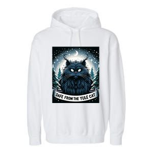 Safe From The Yule Cat Christmas Icelandic Iceland Folklore Gift Garment-Dyed Fleece Hoodie