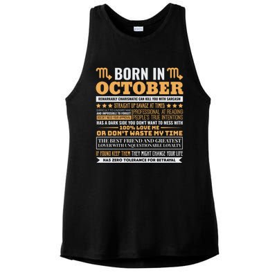 Scorpio Facts Traits Horoscope Zodiac Gift Ladies PosiCharge Tri-Blend Wicking Tank