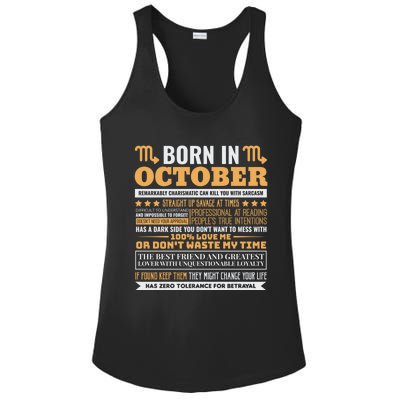 Scorpio Facts Traits Horoscope Zodiac Gift Ladies PosiCharge Competitor Racerback Tank