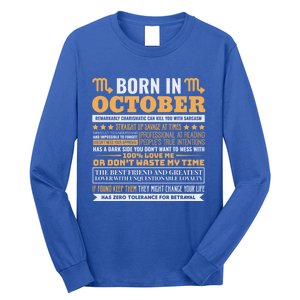 Scorpio Facts Traits Horoscope Zodiac Gift Long Sleeve Shirt