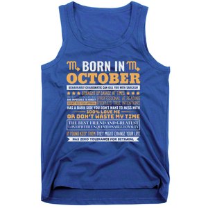 Scorpio Facts Traits Horoscope Zodiac Gift Tank Top