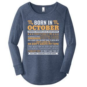 Scorpio Facts Traits Horoscope Zodiac Gift Women's Perfect Tri Tunic Long Sleeve Shirt