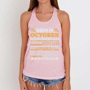 Scorpio Facts Traits Horoscope Zodiac Gift Women's Knotted Racerback Tank