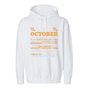 Scorpio Facts Traits Horoscope Zodiac Gift Garment-Dyed Fleece Hoodie