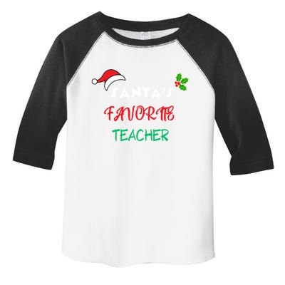 SantaS Favorite Teacher Gift Toddler Fine Jersey T-Shirt