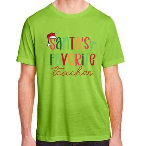 SantaS Favorite Teacher Gift Adult ChromaSoft Performance T-Shirt