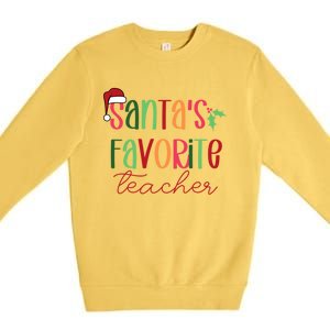 SantaS Favorite Teacher Gift Premium Crewneck Sweatshirt