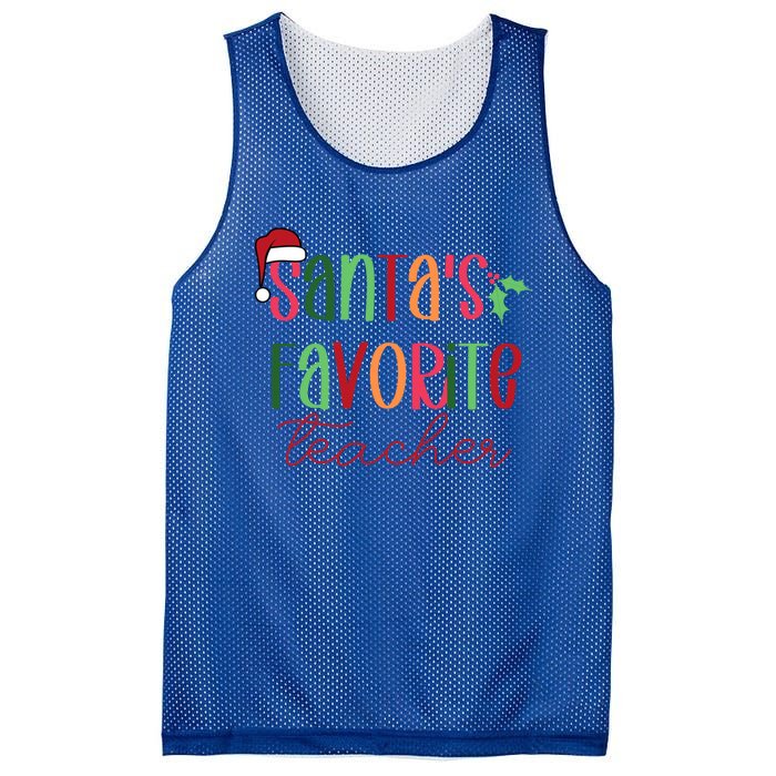 SantaS Favorite Teacher Gift Mesh Reversible Basketball Jersey Tank