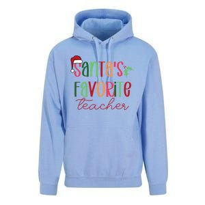 SantaS Favorite Teacher Gift Unisex Surf Hoodie