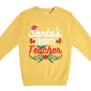 SantaS Favorite Teacher Gift Premium Crewneck Sweatshirt