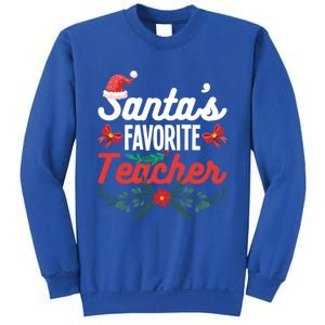 SantaS Favorite Teacher Gift Sweatshirt