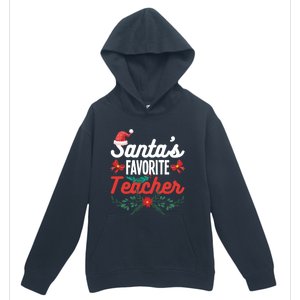 SantaS Favorite Teacher Gift Urban Pullover Hoodie