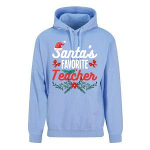 SantaS Favorite Teacher Gift Unisex Surf Hoodie