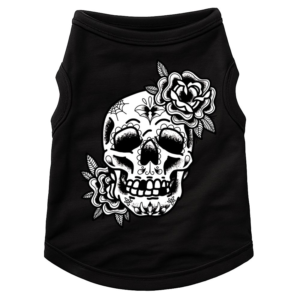 Skull Flower Tattoo Doggie Tank