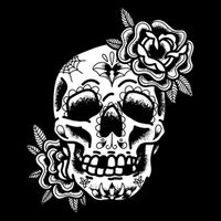 Skull Flower Tattoo 7-Panel Snapback Hat
