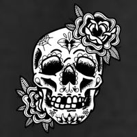 Skull Flower Tattoo 11oz C Handle Ceramic Mug