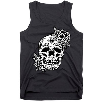 Skull Flower Tattoo Tank Top
