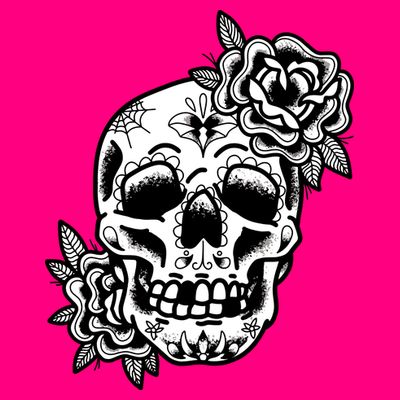 Skull Flower Tattoo T-Shirt