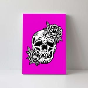 Skull Flower Tattoo Canvas