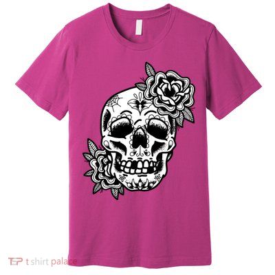 Skull Flower Tattoo Premium T-Shirt