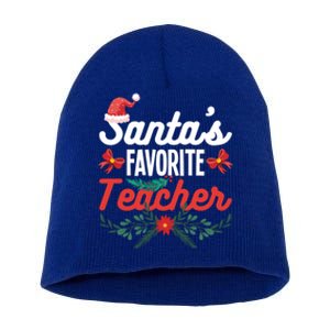 SantaS Favorite Teacher Gift Short Acrylic Beanie