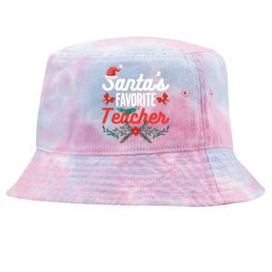 SantaS Favorite Teacher Gift Tie-Dyed Bucket Hat