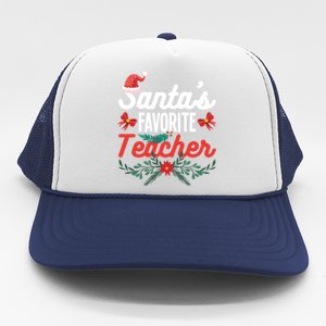 SantaS Favorite Teacher Gift Trucker Hat