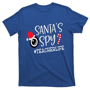 SantaS Favorite Teacher Santa Spy Teacher Life Christmas Gift T-Shirt