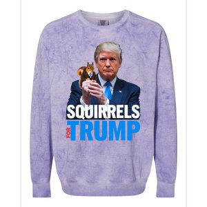 Squirrels For Trump 2024 Make Squirrels Safe Again Colorblast Crewneck Sweatshirt