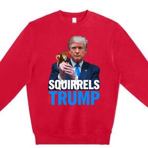 Squirrels For Trump 2024 Make Squirrels Safe Again Premium Crewneck Sweatshirt