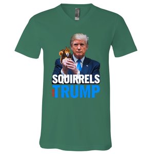 Squirrels For Trump 2024 Make Squirrels Safe Again V-Neck T-Shirt