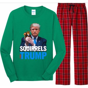 Squirrels For Trump 2024 Make Squirrels Safe Again Long Sleeve Pajama Set