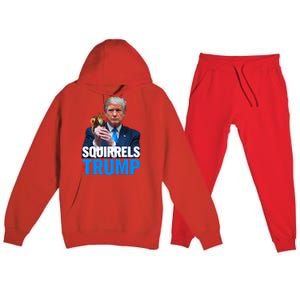 Squirrels For Trump 2024 Make Squirrels Safe Again Premium Hooded Sweatsuit Set