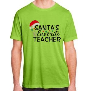 SantaS Favorite Teacher Gift Adult ChromaSoft Performance T-Shirt