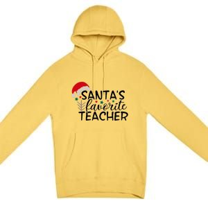 SantaS Favorite Teacher Gift Premium Pullover Hoodie