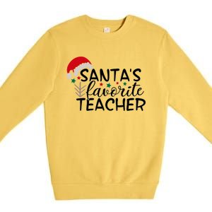 SantaS Favorite Teacher Gift Premium Crewneck Sweatshirt