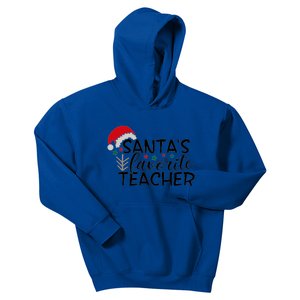 SantaS Favorite Teacher Gift Kids Hoodie