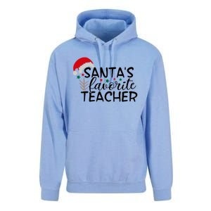 SantaS Favorite Teacher Gift Unisex Surf Hoodie