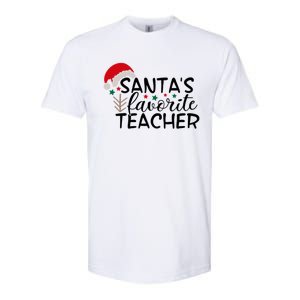 SantaS Favorite Teacher Gift Softstyle CVC T-Shirt